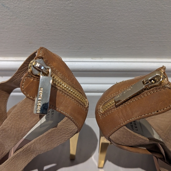 Herve Leger straps high heels Sandal Shoes in Beige with gold heel size 38 - Picture 4 of 10